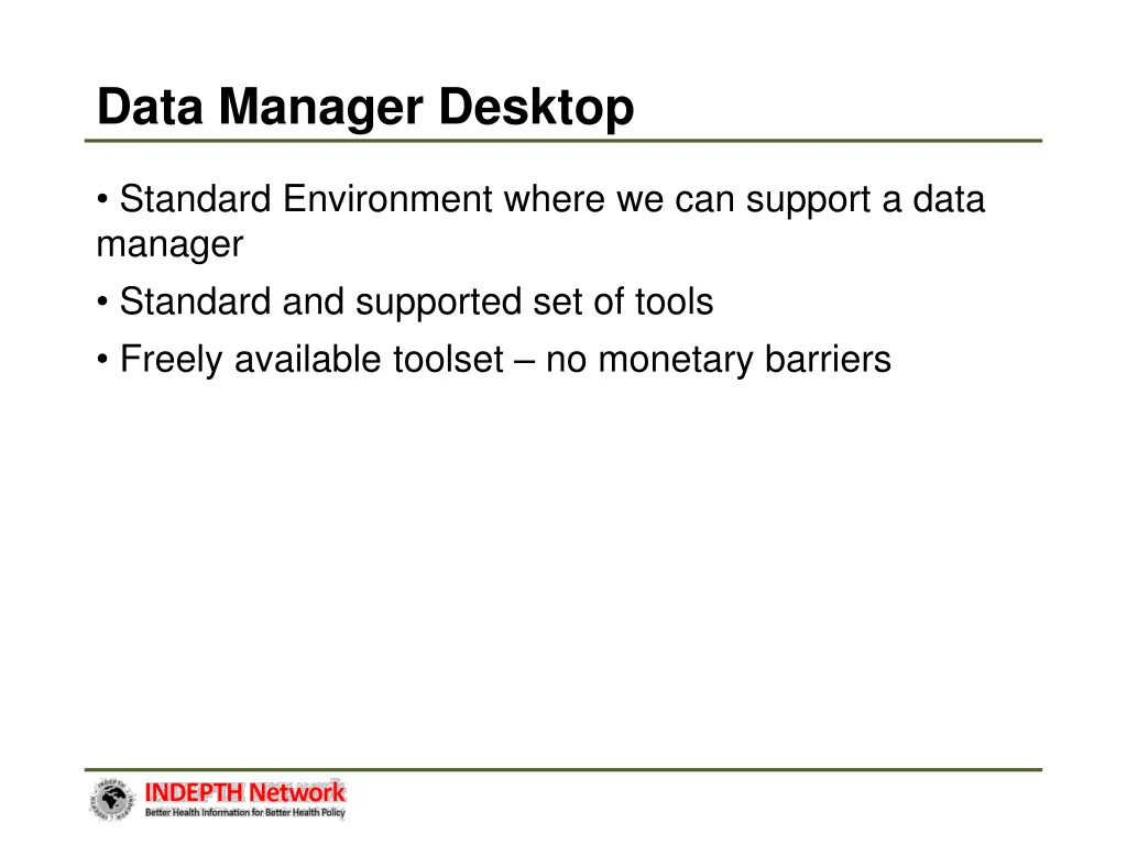 data manager desktop