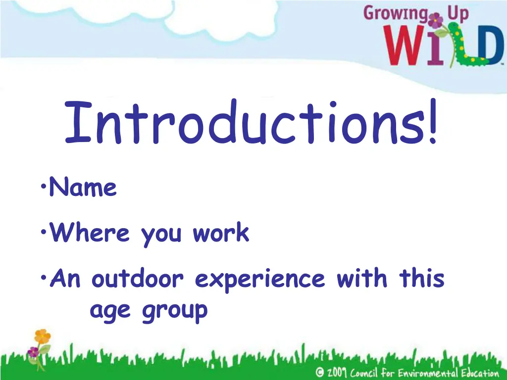 introductions name where you work an outdoor