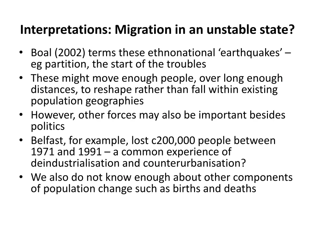 interpretations migration in an unstable state 1