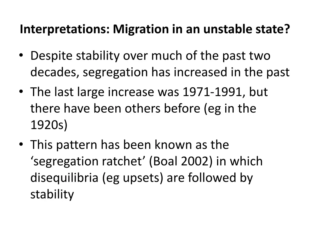 interpretations migration in an unstable state