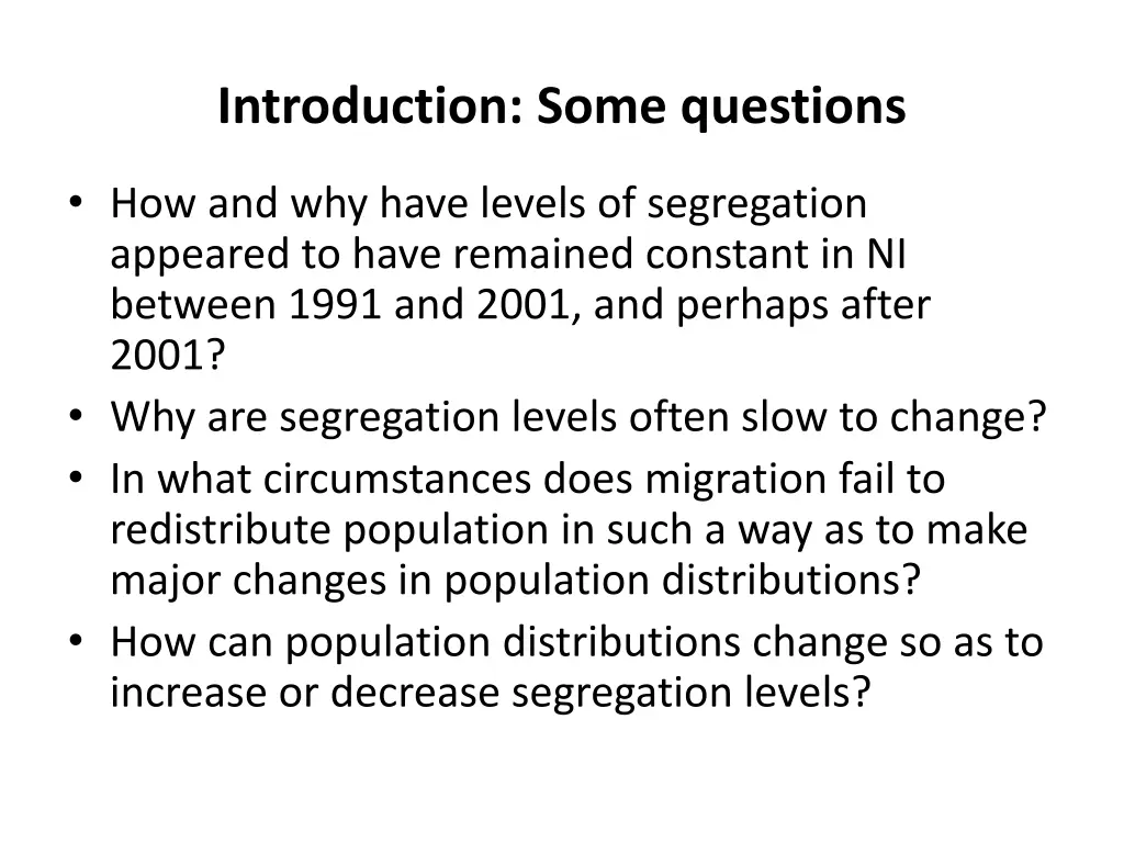 introduction some questions