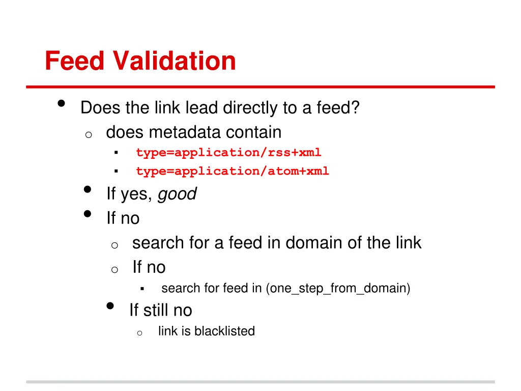 feed validation does the link lead directly