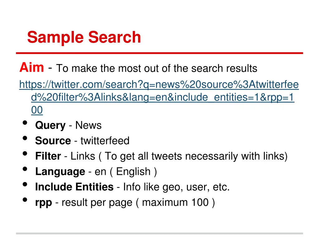 sample search