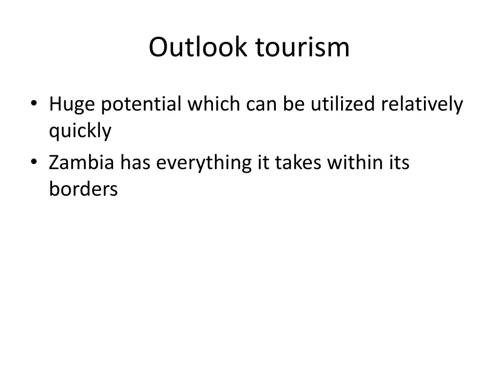 outlook tourism