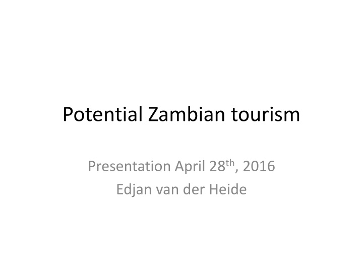 potential zambian tourism