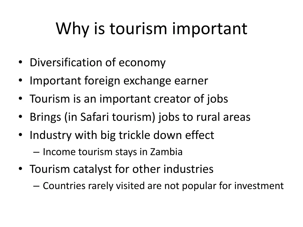 why is tourism important