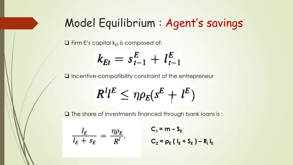 model equilibrium agent s savings 6