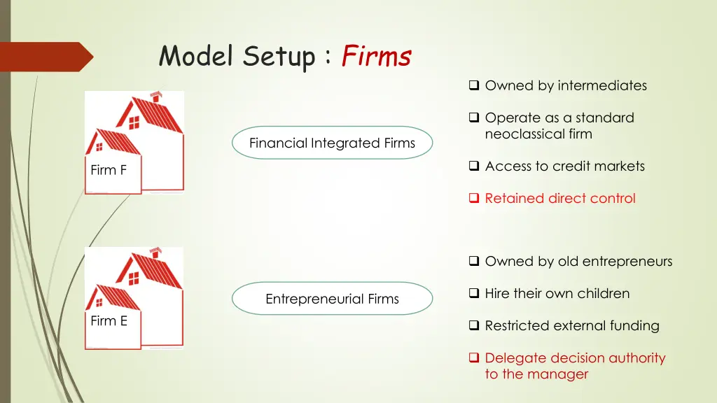 model setup firms