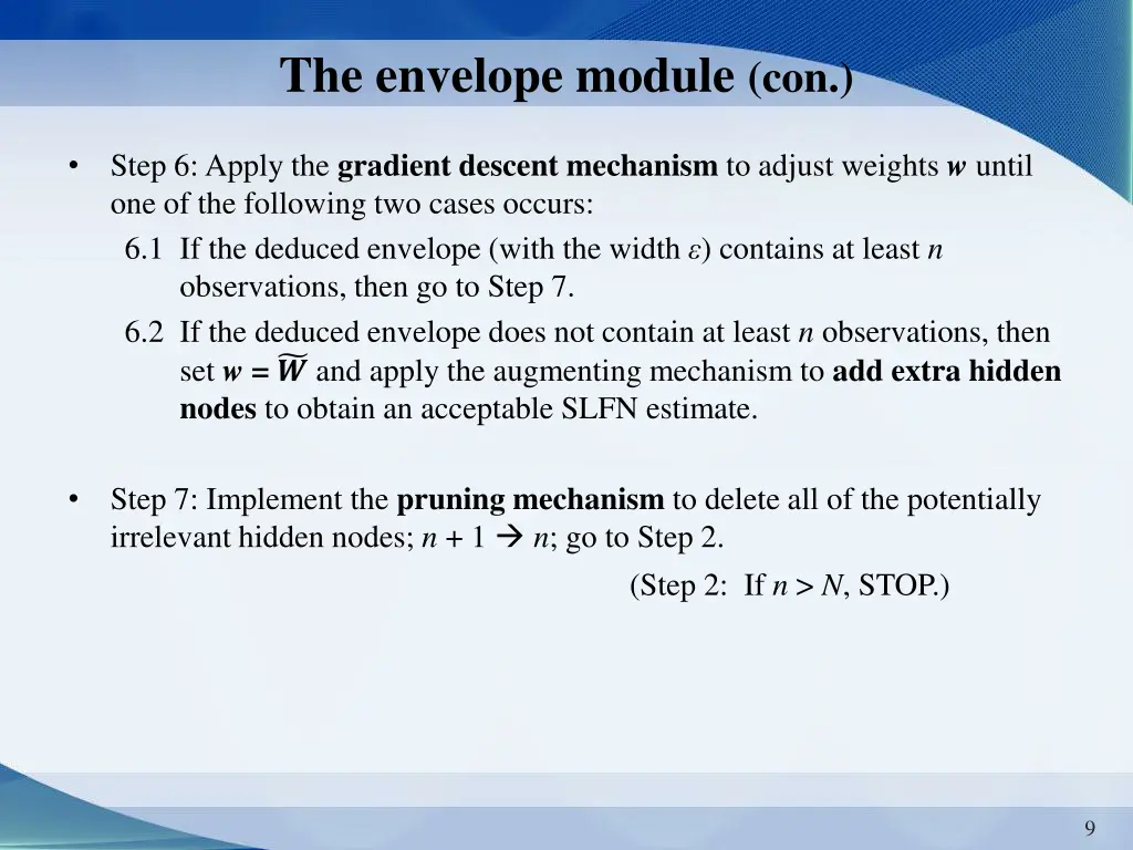 the envelope module con