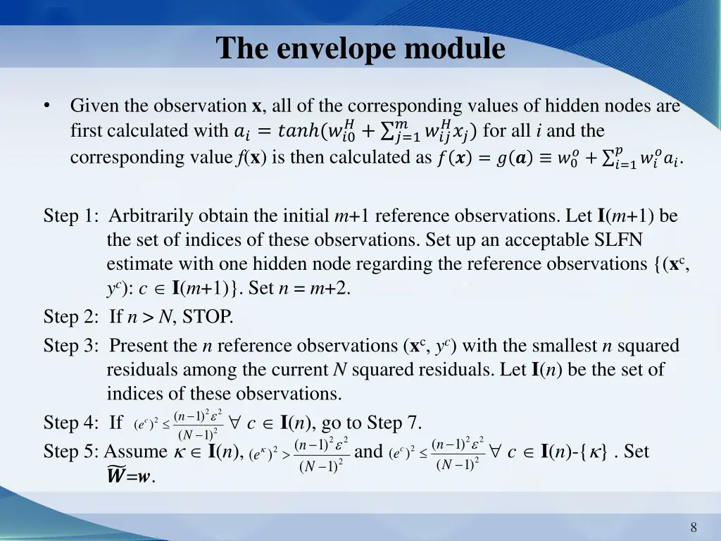 the envelope module