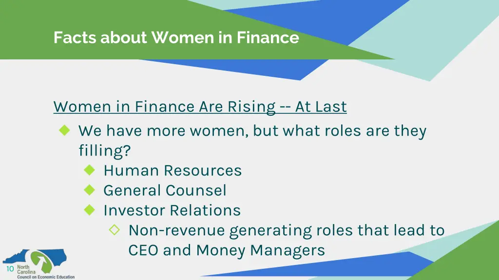 facts about women in finance 1