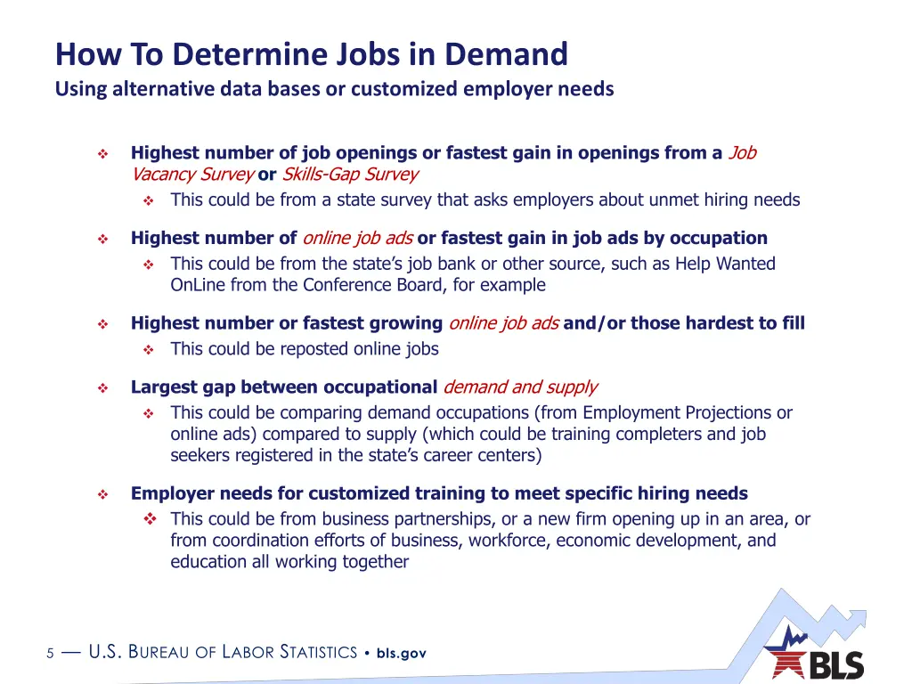 how to determine jobs in demand using alternative