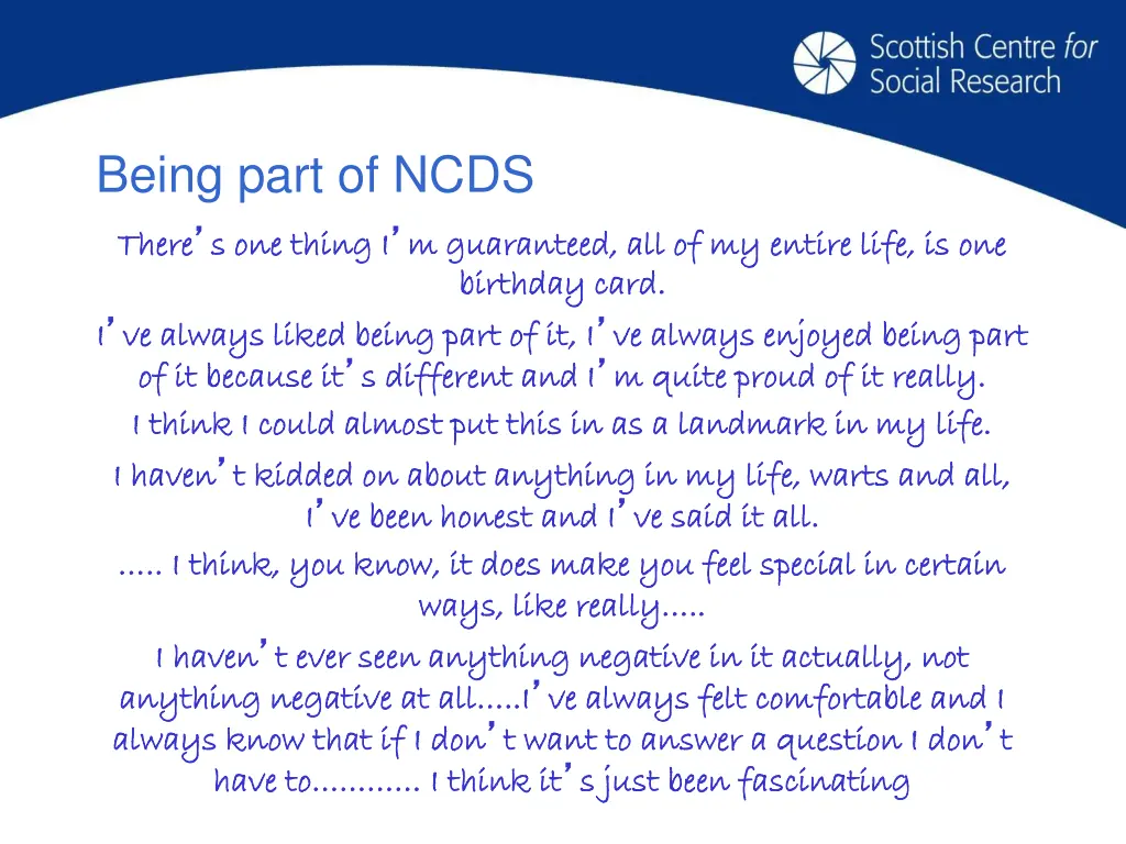 being part of ncds