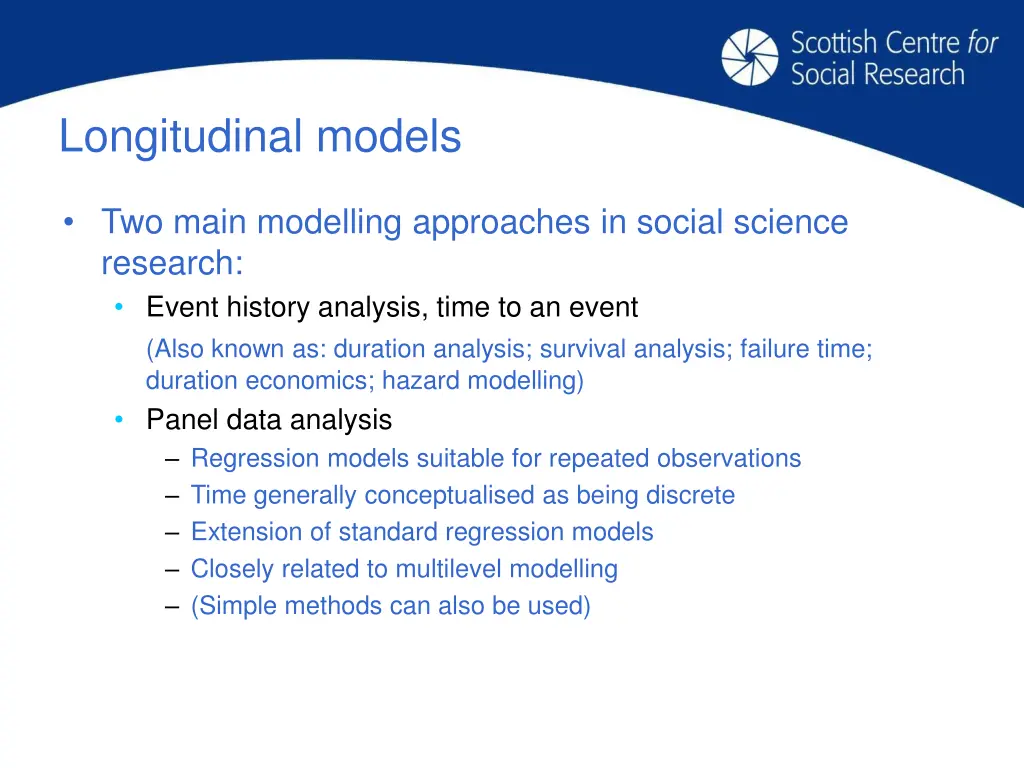 longitudinal models