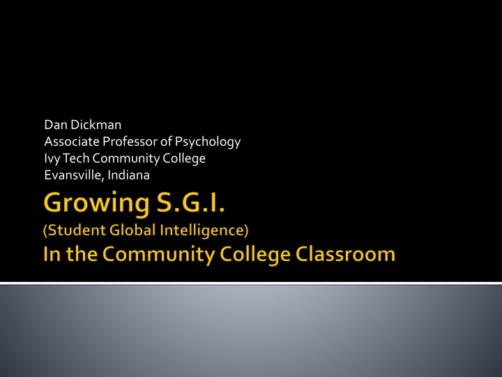 dan dickman associate professor of psychology