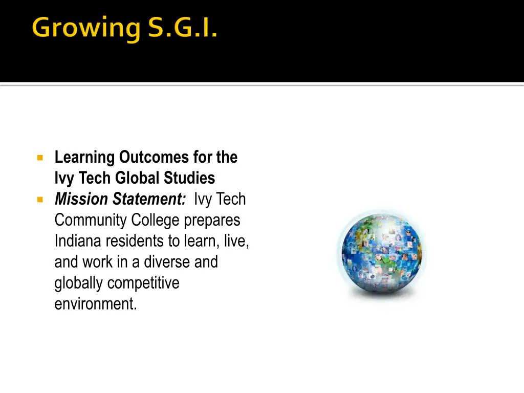 learning outcomes for the ivy tech global studies