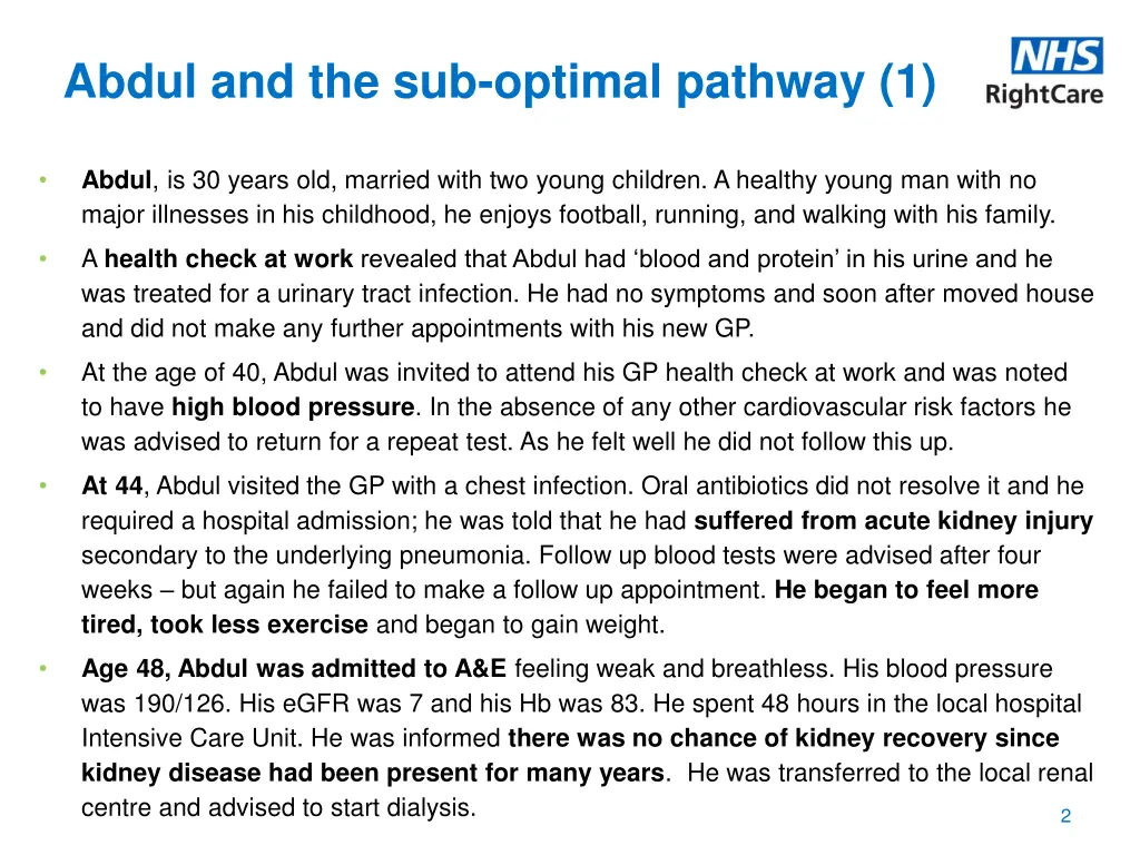 abdul and the sub optimal pathway 1