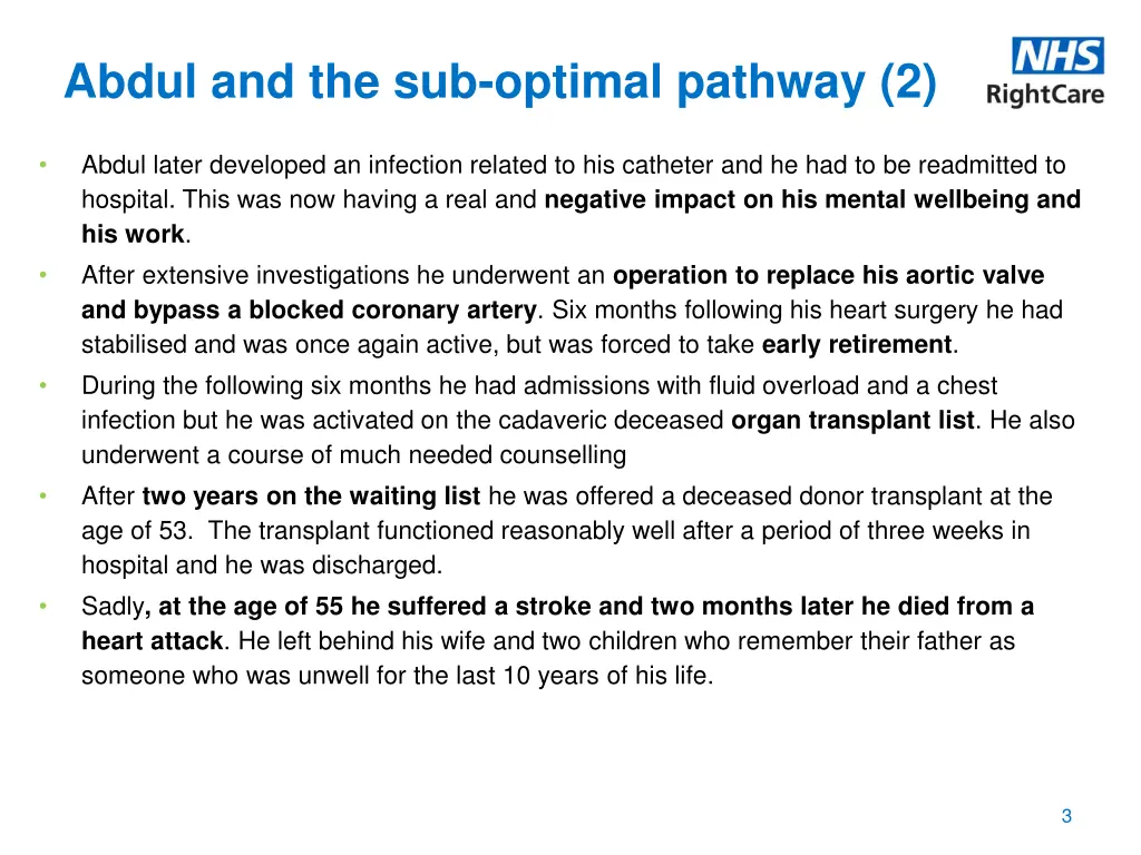 abdul and the sub optimal pathway 2