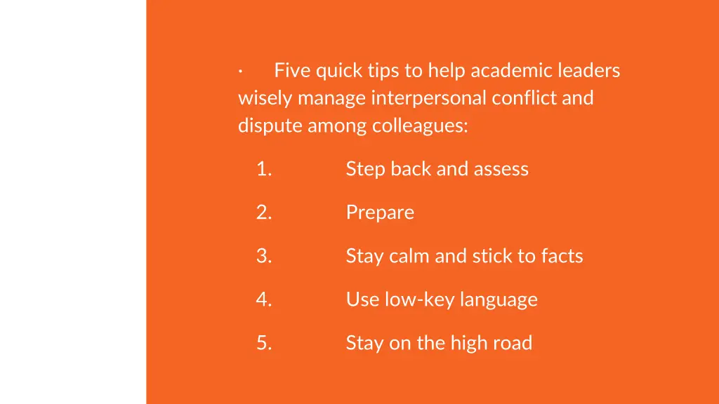 five quick tips to help academic leaders wisely