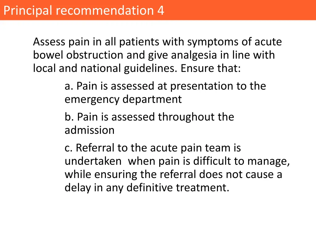 principal recommendation 4