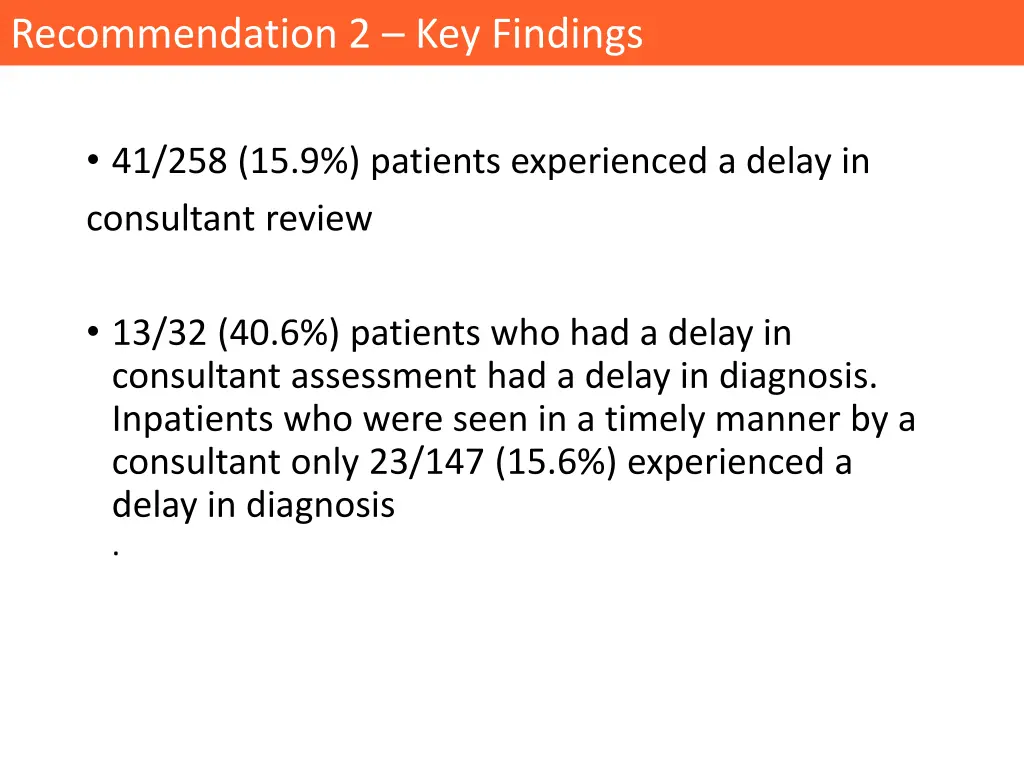 recommendation 2 key findings