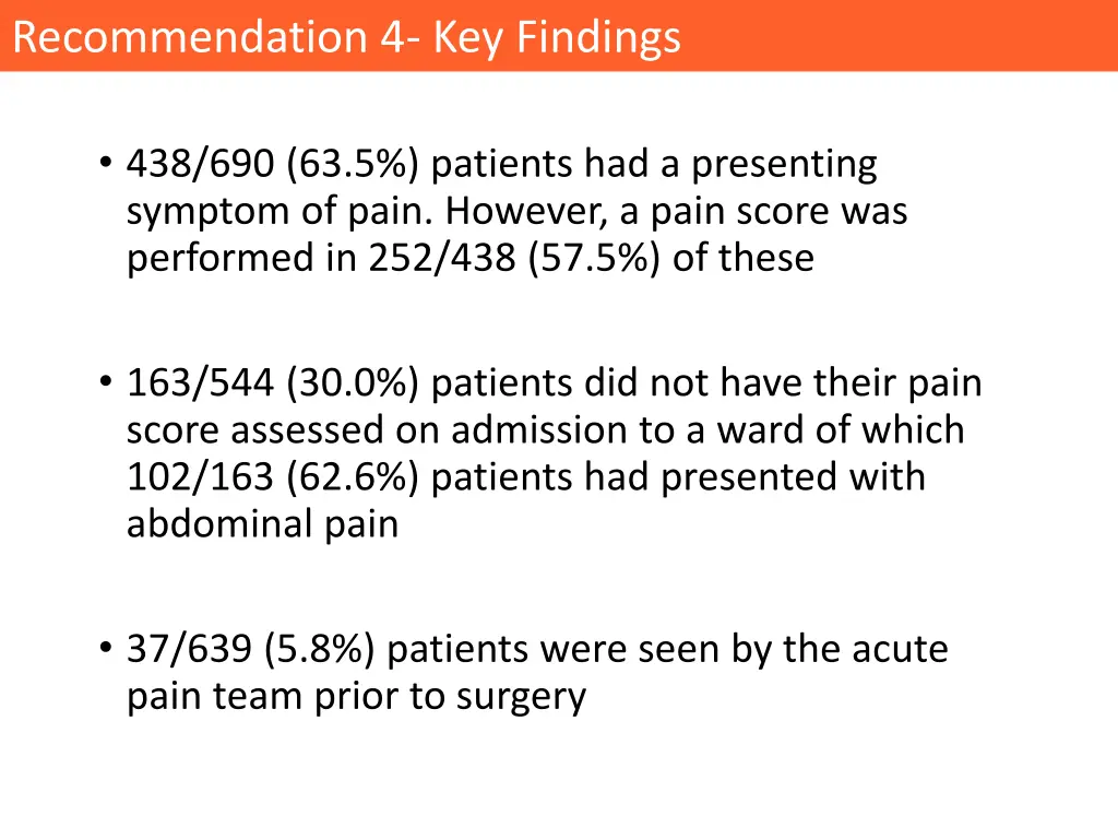 recommendation 4 key findings