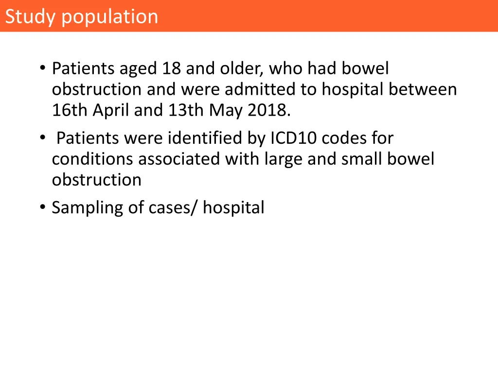 study population