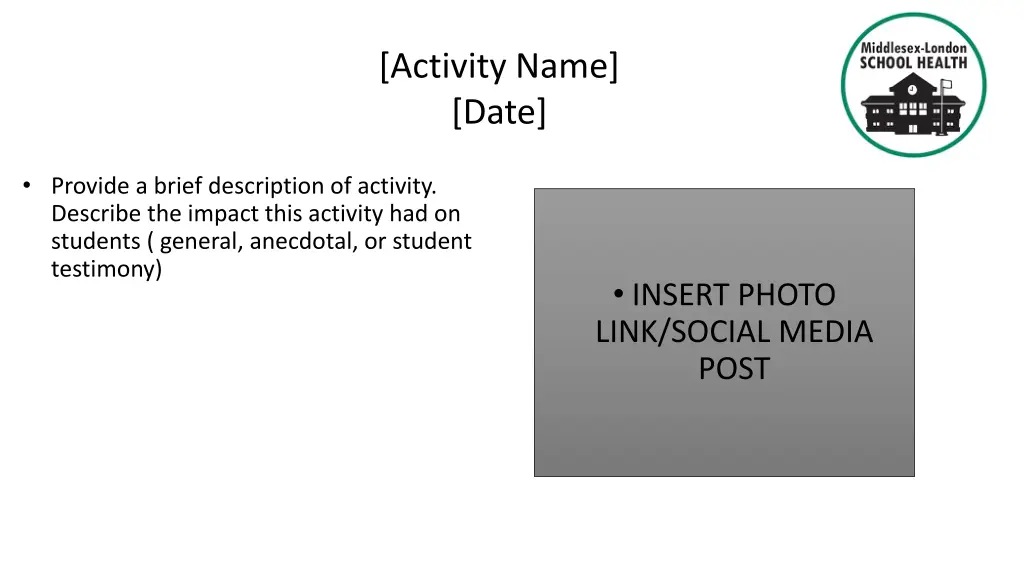 activity name date 1