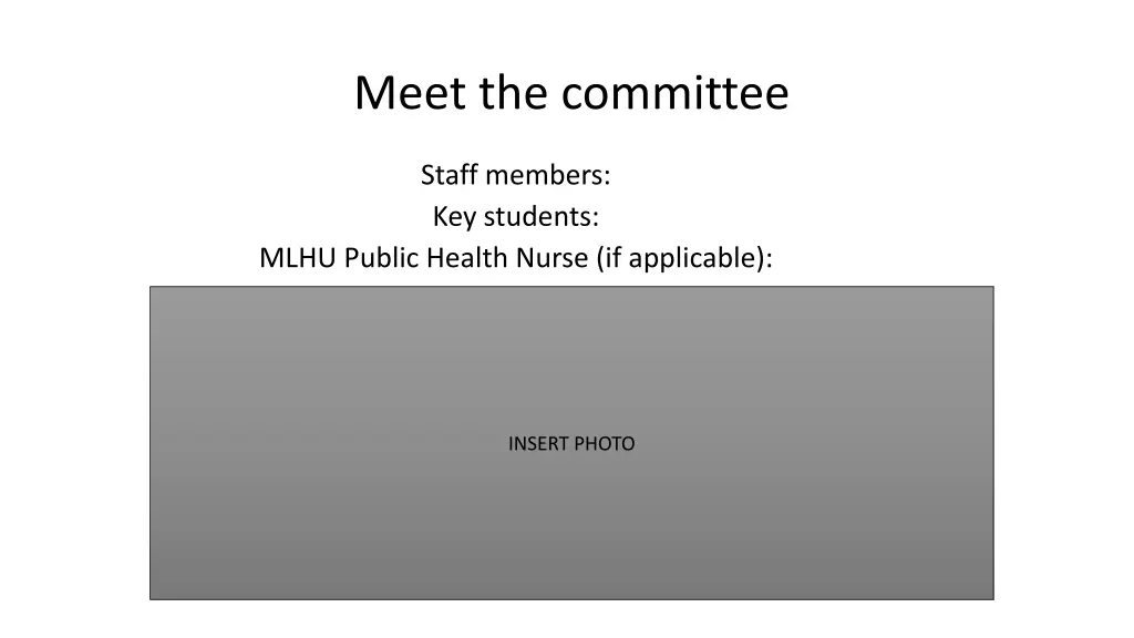 meet the committee