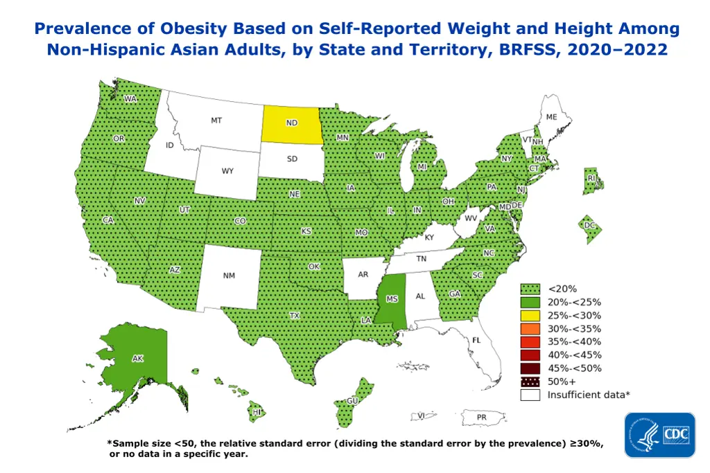 prevalence of obesity based on self reported 12