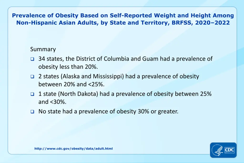 prevalence of obesity based on self reported 14