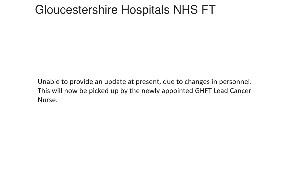 gloucestershire hospitals nhs ft