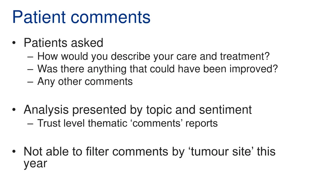 patient comments