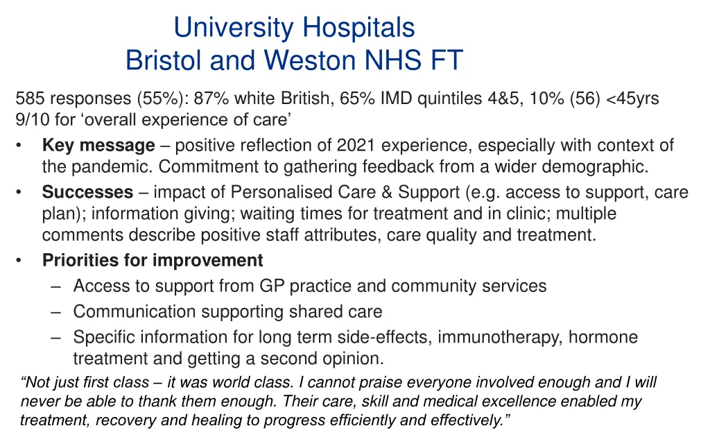 university hospitals bristol and weston nhs ft