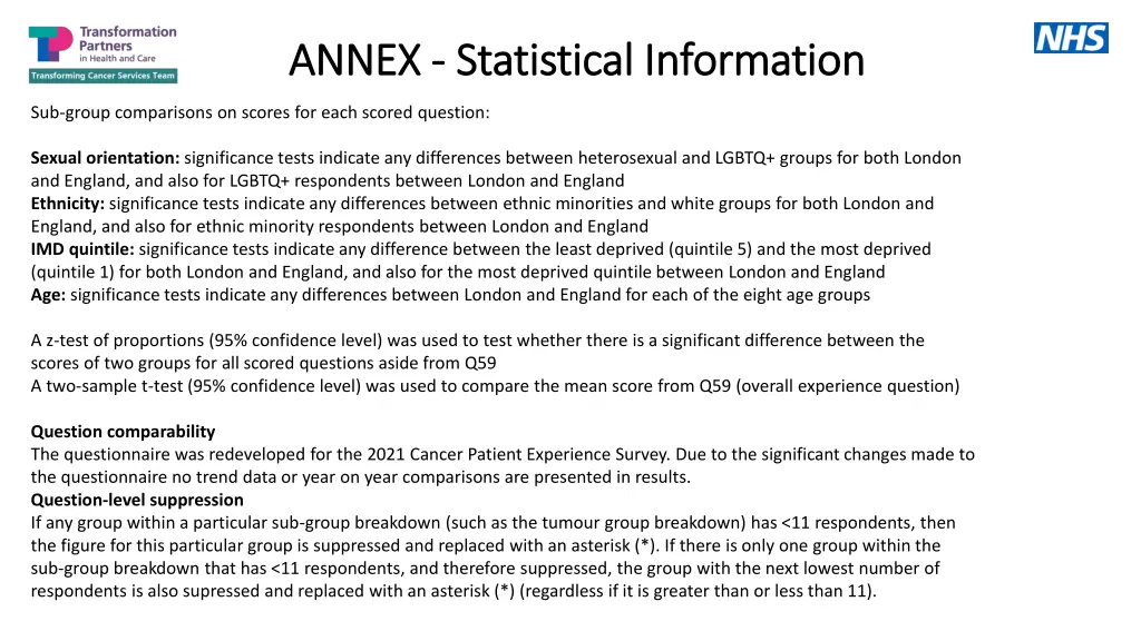 annex annex statistical information statistical