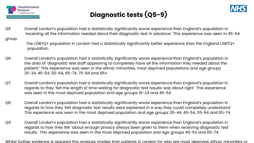 diagnostic tests q5 9