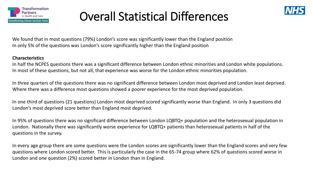 overall statistical differences overall