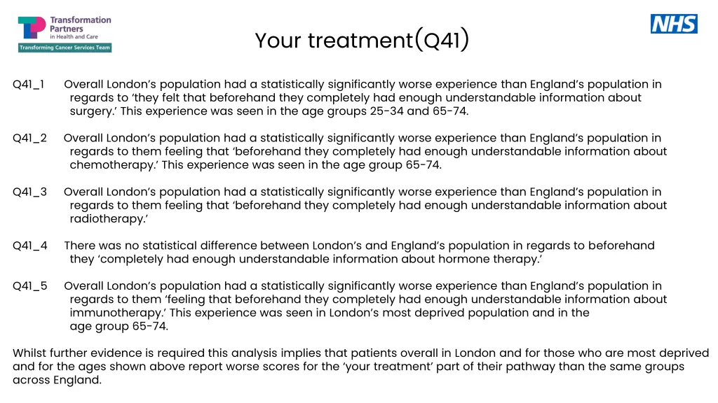 your treatment q41