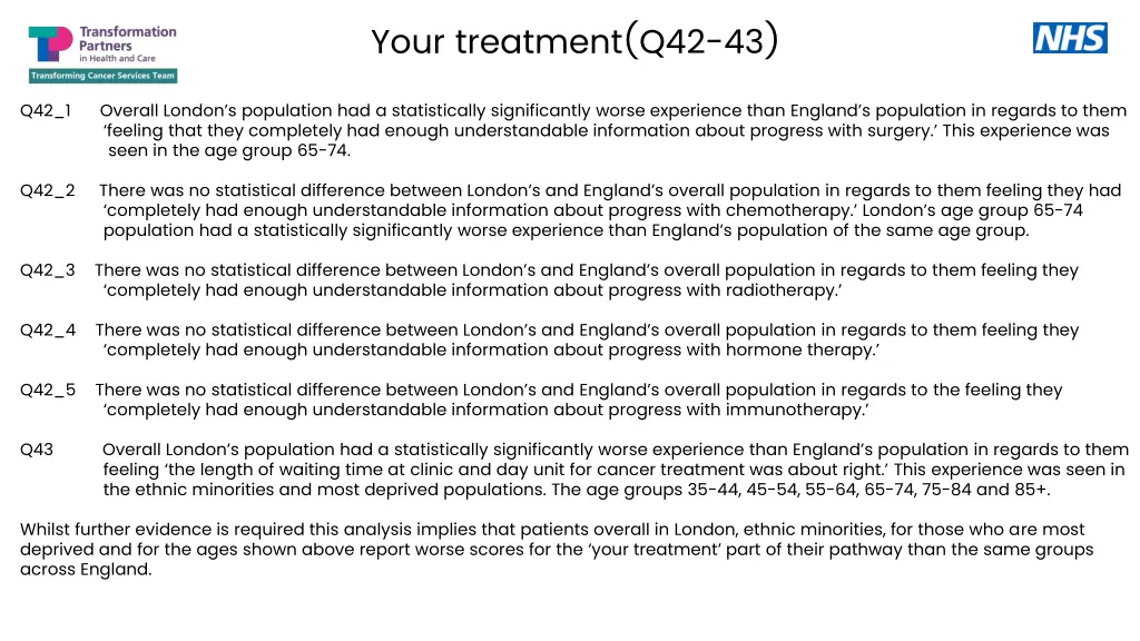 your treatment q42 43