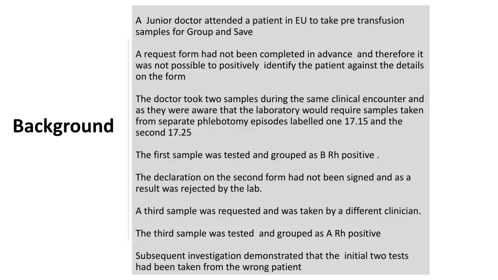 a junior doctor attended a patient in eu to take