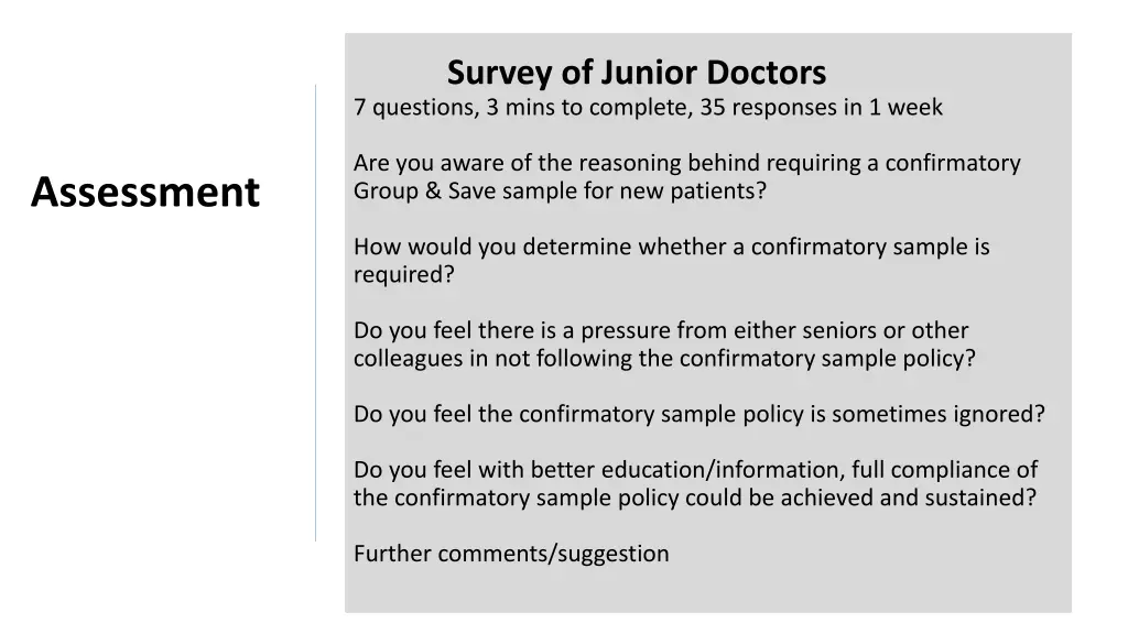 survey of junior doctors 7 questions 3 mins