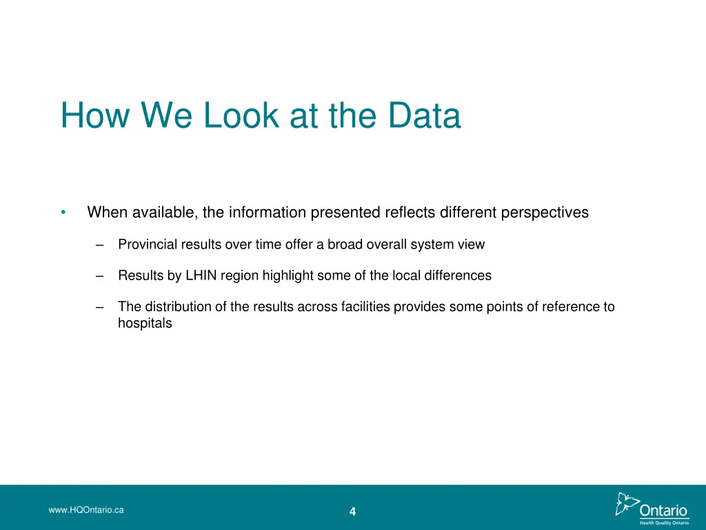 how we look at the data