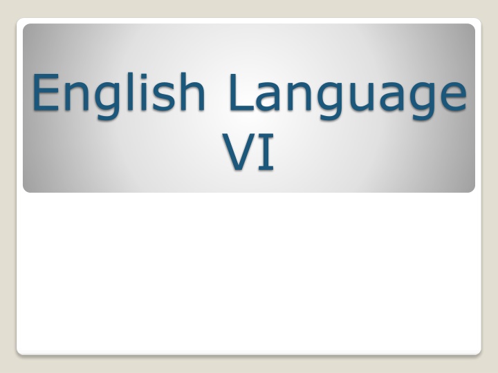 english language vi