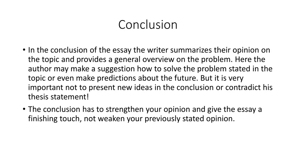 conclusion