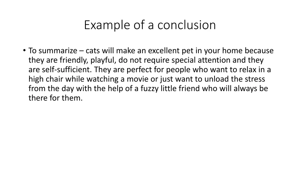 example of a conclusion