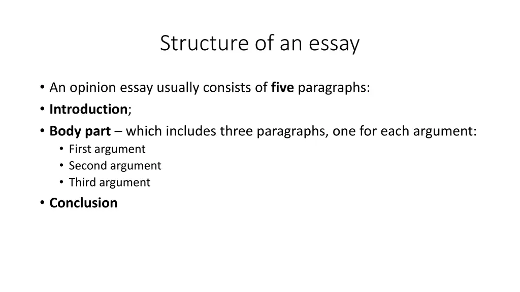 structure of an essay