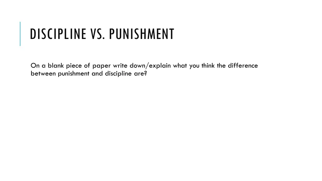 discipline vs punishment