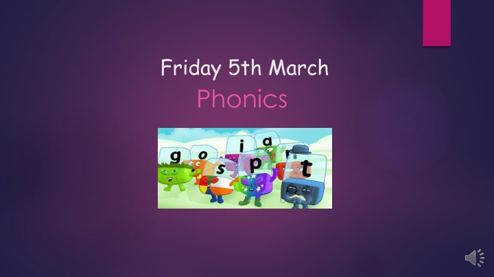 friday 5th march phonics