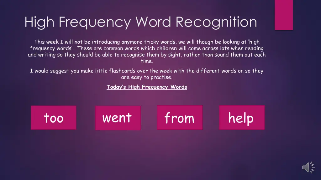 high frequency word recognition