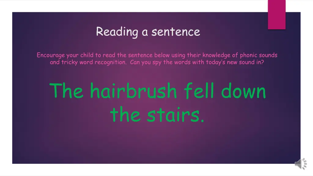 reading a sentence